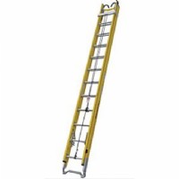 28FT Fiberglass Extension Ladder c/w Messenger Hooks & Pole Strap