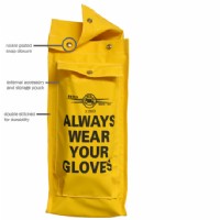 Class 2 Yellow Vinyl Rubber Glove Bag c/w Pocket