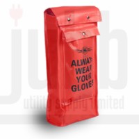 Class 4 Red Vinyl Rubber Glove Bag c/w Pocket