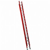 32FT Fiberglass Extension Ladder c/w Messenger Hooks & Pole Strap