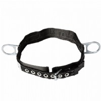 Double D-ring Body Belt for Work Positioning Only, 1 3/4"webbing w/ 3" back pad and lamp strap - Size Large